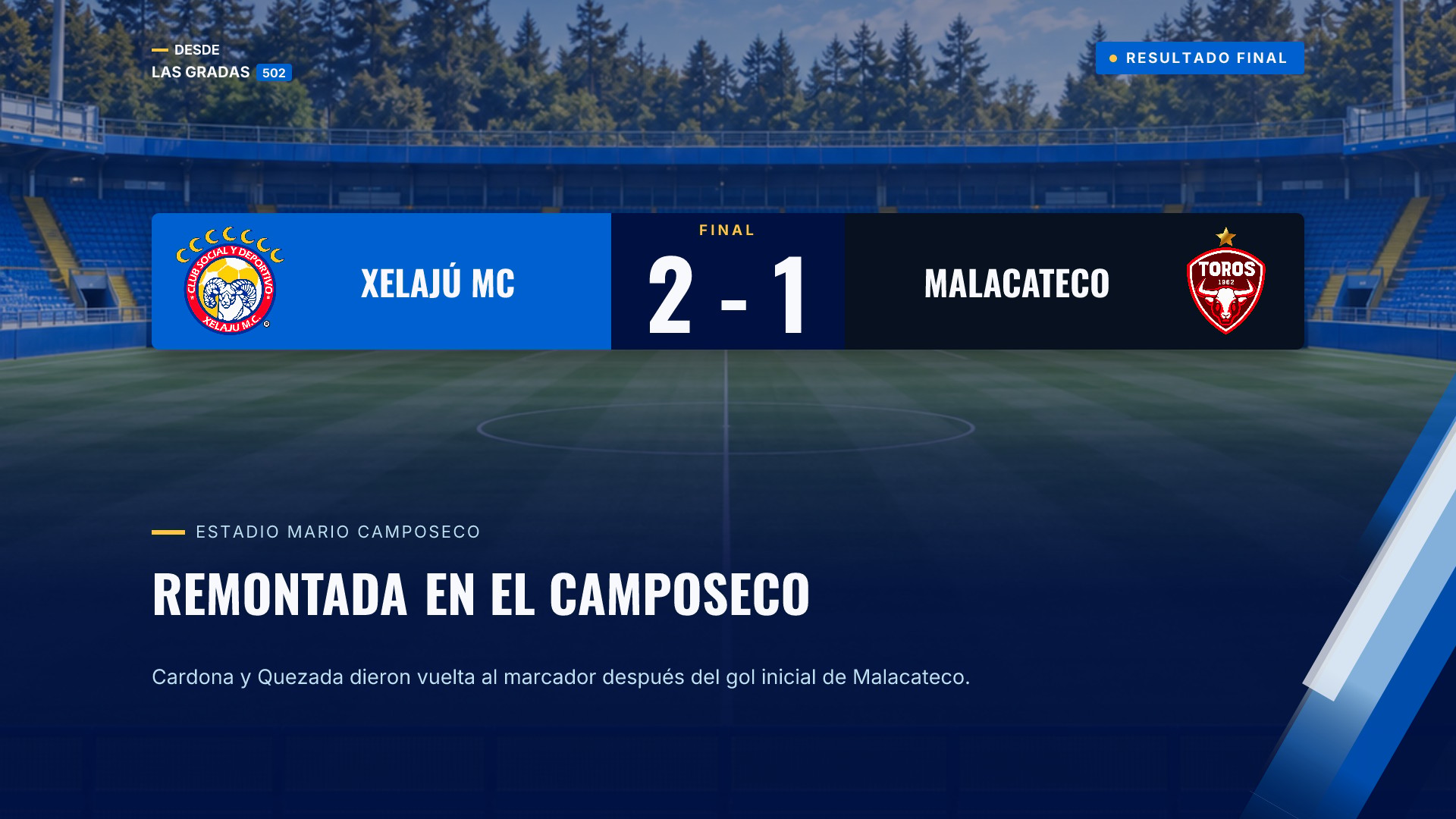Xelajú remonta a Malacateco y vuelve a meterse de lleno en zona de clasificación